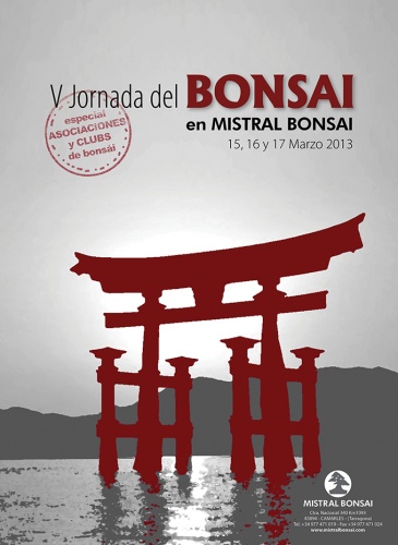 Cartel V Jornada del Bonsai en Mistral Bonsai