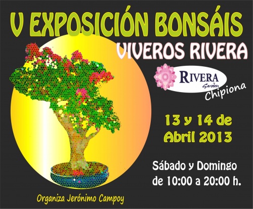 Cartel V Exposición Bonsái - Viveros Rivera