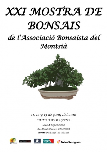 Cartel XXI Mostra de Bonsais - Associacio Bonsaista del Montsia